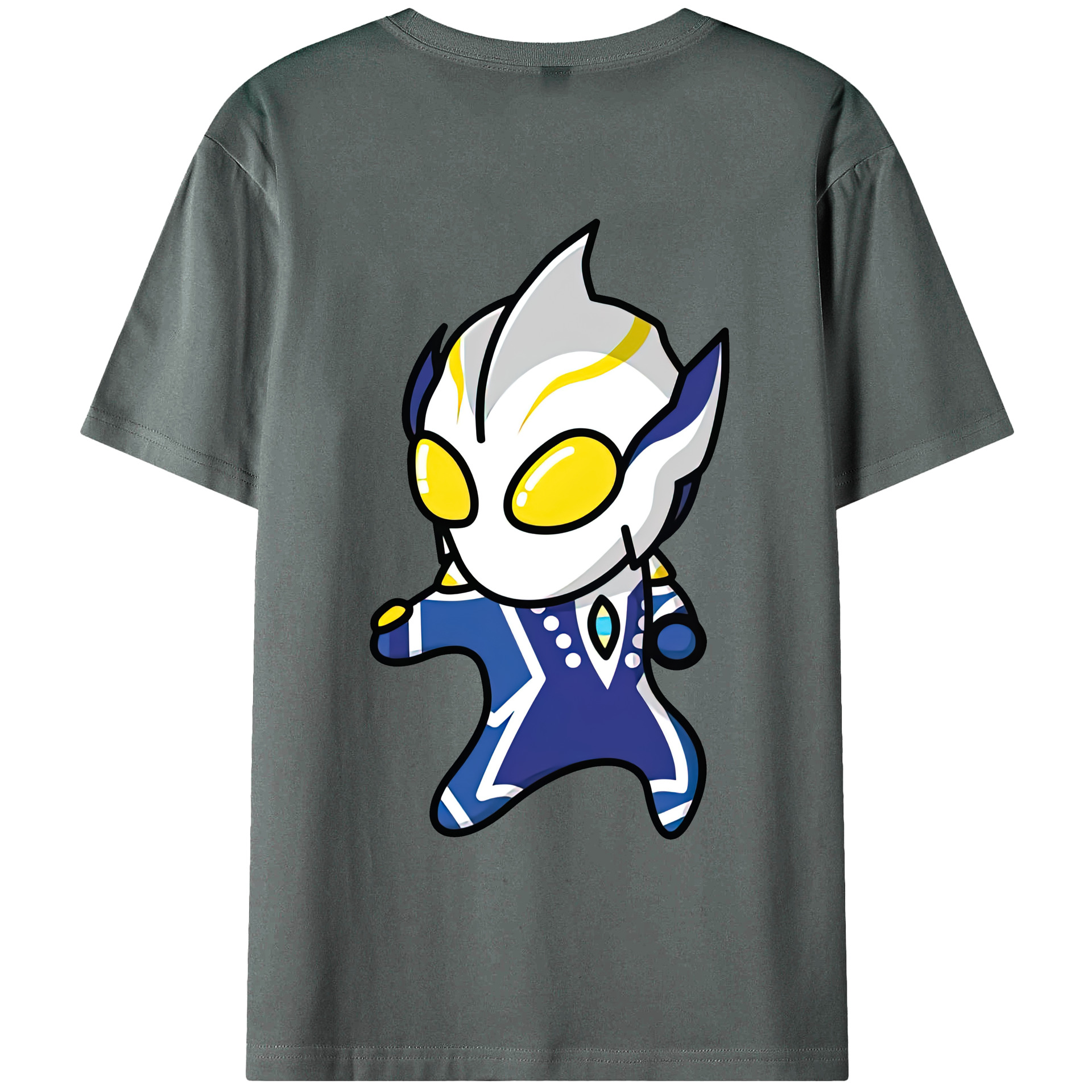 （画像用） ウルトラマン Ultraman 綿100％ メンズ半袖Tシャツ（バックプリント） 通気性